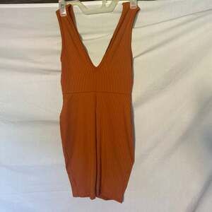 Pretty Little Thing Burnt Orange One Piece Bodysuit‎ Sz 6